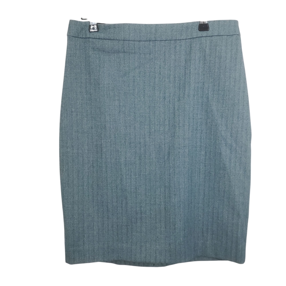 NWT Banana Republic Herringbone Teal Pencil Skirt Career Business Casual Size 6